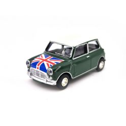 Mini Cooper S (1964) - mandulazöld, zászló dekor 1:54