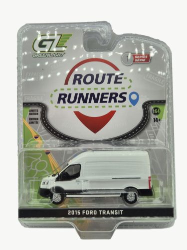 Ford Transit (2015) - magasított - fehér - Greenlight - 1:64
