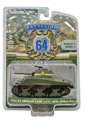 M4 Sherman Tank (1943) - U.S. Army - II. világháború - Greenlight - 1:64