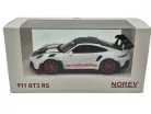 Porsche 911 992 GT3 RS Weissach Package coupe (2022) - fehér - piros - Norev - 1:43