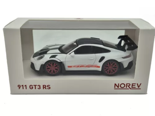 Porsche 911 992 GT3 RS Weissach Package coupe (2022) - fehér - piros - Norev - 1:43